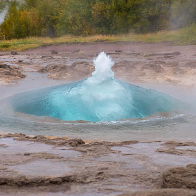 Geysir bei der Eruption