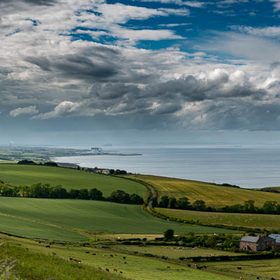 Landschaft zwischen Newcastle und Edinburgh