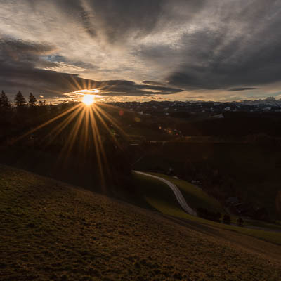 Sonnenaufgang von Lueg im Emmental