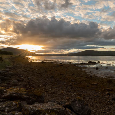 Sonnenuntergang am Loch Fleet