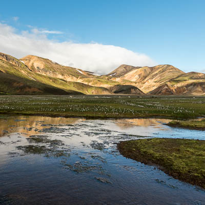 Spiegelung bei Landmannalaugar